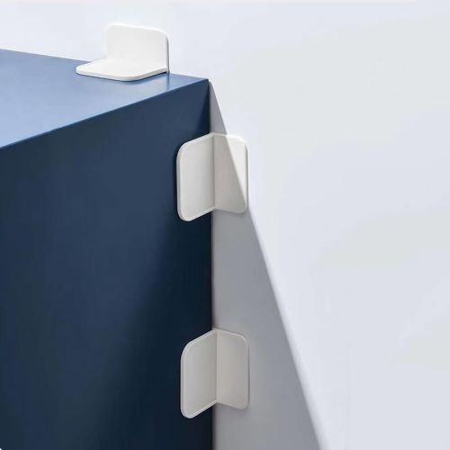 6 Packs Furniture Anchors for Baby Proofing, No Drill Adhesive Anti Tip Wall Anchors for Dresser Bookshelf Mirror Cabinet TV Stand Pantry Shelves Securing