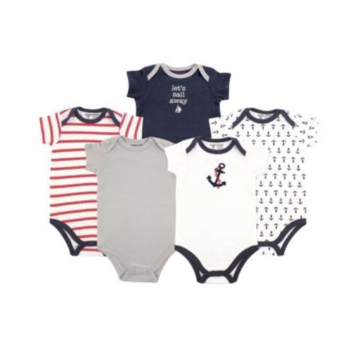 Baby Boys 5Pk of Soft All-in-One Bodysuits