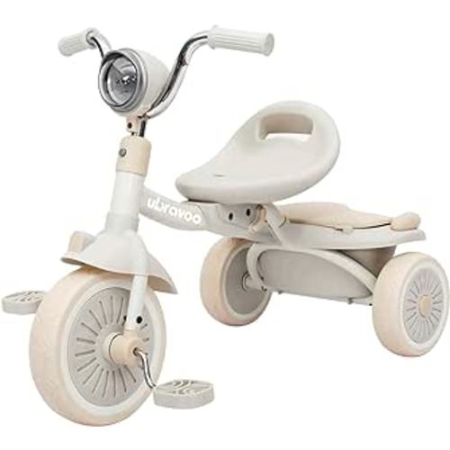 Baby Tricycle, Foldable Toddler Trike with Pedals, Cool Lights, Durable Wheels and Comfortable Seat, Baby First Walker Trike for 1-5 Years Old Girls, Boys : Toys & Games