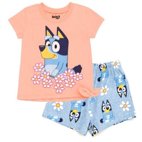 Bluey T-Shirt and French Terry Shorts Outfit Set Toddler