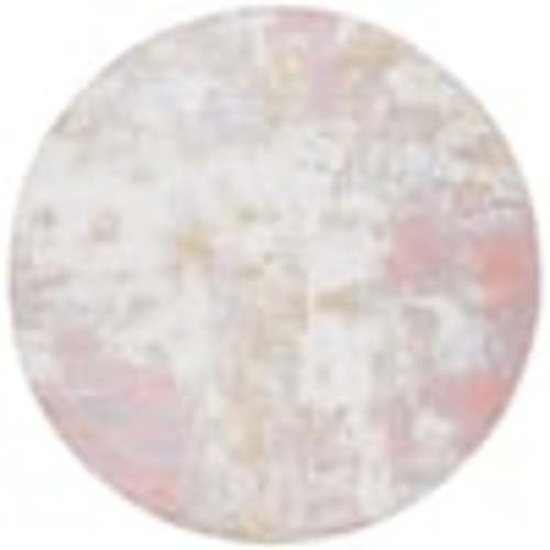 SAFAVIEH Bayside Ivory/Gray Pink 7 ft. x 7 ft. Machine Washable Rustic Marble Round Area Rug BAY128A-7R