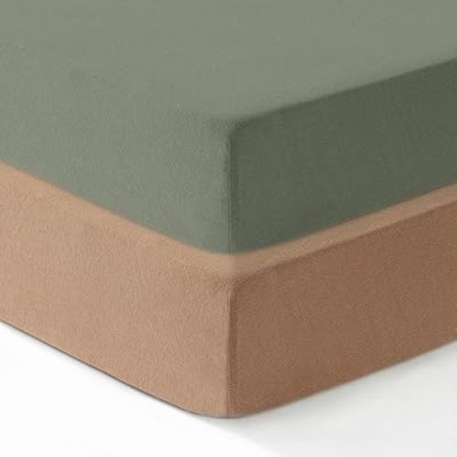 Cotton Jersey Crib Sheets Fitted,Boys,Girls,Soft,Breathable Crib Sheet,2 Pack 100% Cotton Crib Sheets,Baby Crib Sheets for Standard Crib and Toddler Bed Fitted,52x28 Crib Mattress Sheets