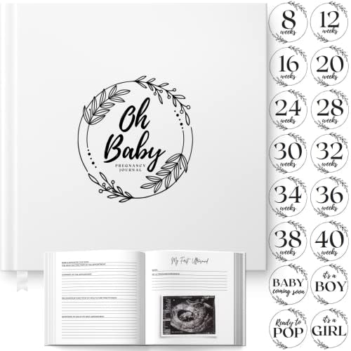 LUMOSX Pregnancy Journal & Memory Book – Includes Baby Bump Stickers, Gender-Neutral Baby Keepsake, Perfect for Expecting Moms & Baby Shower Gifts