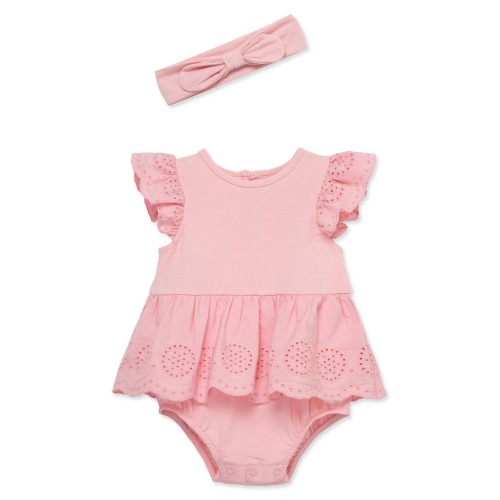 Candy Eyelet Skirted Romper & Headband Set
