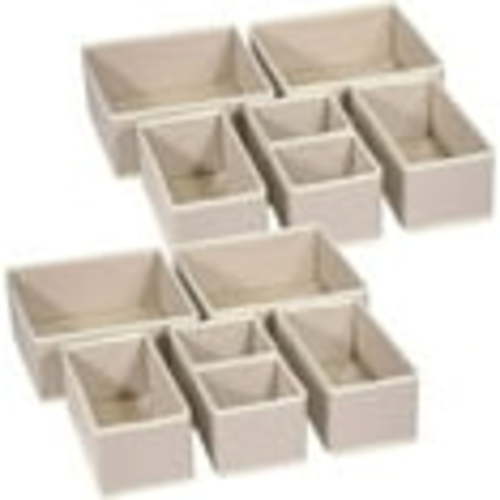 wintfarm Clothes Drawer Organizers,12 Pack Clothes Storage Organizer,Folding Draw Organizers,Drawer Dividers,for Bedroom Fabric Underwear Organizer,Shirt,Underwear,Clothes Organizer(Khaki)