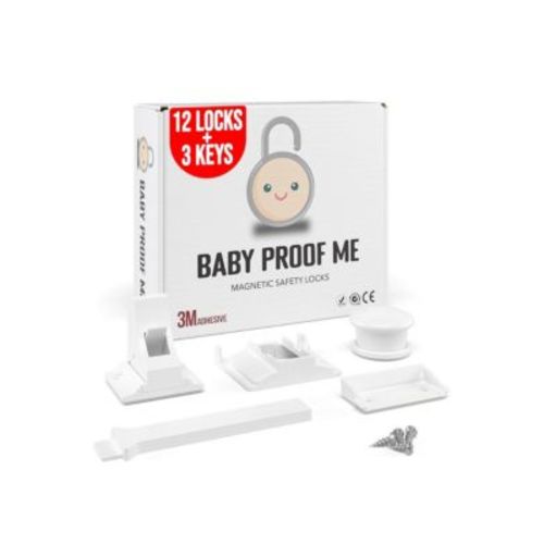 Toddler Proof Me | Magnetic Safety Lock Kit (12 Locks + 3 Keys)