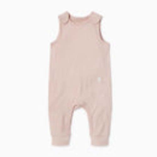Ribbed Romper | color: blush, 0-3M
