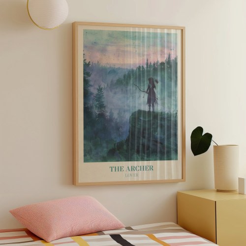 The Archer Digital Print | Music Wall Art | Aesthetic Print | Lover Print | Bedroom Print | Watercolour Art | Girly Wall Art