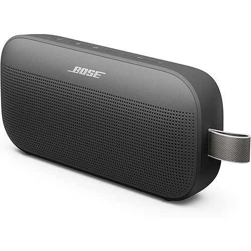 Bose SoundLink Flex Portable Bluetooth Speaker (2nd Gen), Portable Outdoor Speaker with Hi-Fi Audio, Up to 12 Hours Battery Life, Waterproof and Dustproof, Black