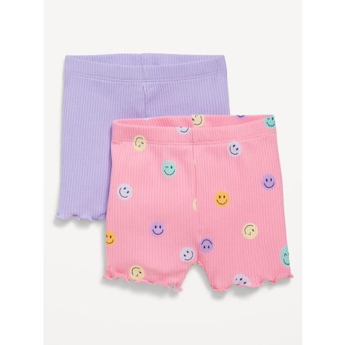 Rib-Knit Biker Shorts 2-Pack for Baby