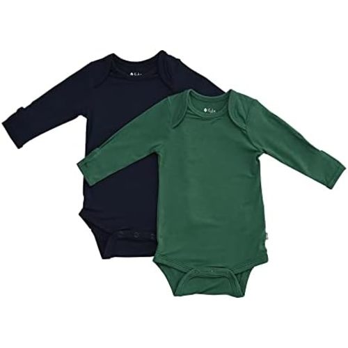 KYTE BABY Rayon made from Bamboo Long Sleeve Baby Bodysuits, 2-Pack