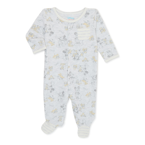 Disney Baby Wishes + Dreams Mickey Mouse Infant Baby Footed Sleep N Play, Sizes Preemie-6 Months