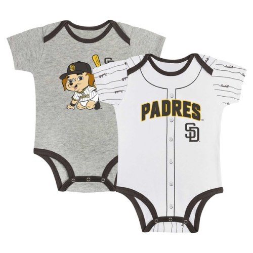 San Diego Padres Newborn & Infant Two-Pack Play Ball Bodysuit Set - Gray/White