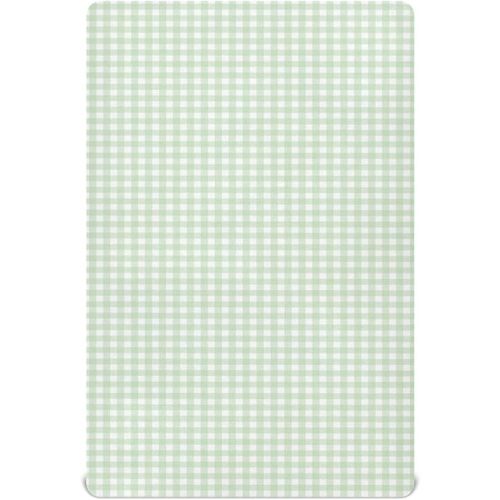 Green Gingham Checkered Crib Sheets for Boys Girls Soft Breathable Mini Crib Sheets for Baby 52" x 28"