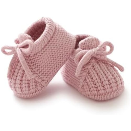 DovFanny Baby Booties Newborn Baby First Shoes Cozy Warm Knit Soft Booties for Toddler Infant Boy Girl