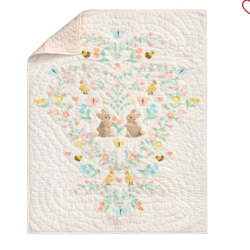 Blair Bunny Baby Quilt | Pottery Barn Kids
