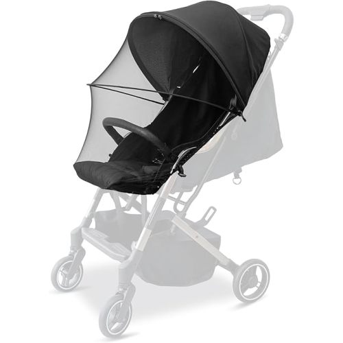 2-in-1 Stroller Cover, Baby Stroller Mosquito Net with Sun Shade, Stroller Accessories - UV Protection & Breathable 3D Mesh with Two-Way Zipper, Universal Fit Most Stroller