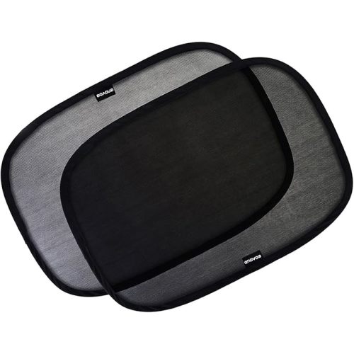 2-Pack Car Window Shades by Enovoe - 19 x 12 in Side Window Cover for SUVs, Sedans, and Trucks - Protects Baby from UV Rays and Glare - Cling Design for Easy Use - Plain