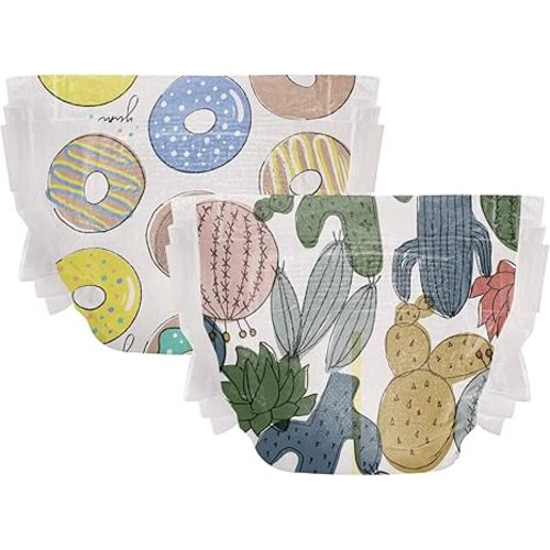 The Honest Company Clean Conscious Diapers for Sensitive Skin | Hypoallergenic, Fragrance Free | Gender Neutral Prints | Club Box, Size 3 (16-28 lbs), 62 Count