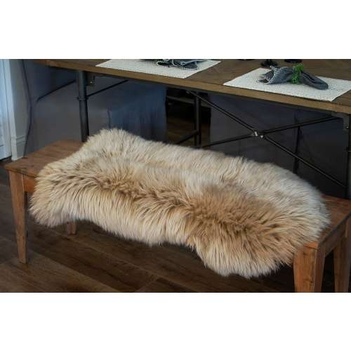 Follkee Sheep Skin Rug, Iceland Merino Premium Quality, Carmel Taupe - Small
