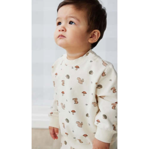 Organic Cotton Jalen Oversized Jumper - Woodland Friends