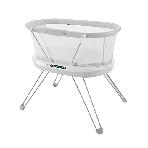 Fisher-Price Baby Bedside Sleeper Luminate Bassinet with Sound Detection plus Customizable Lights Music and Sounds for Newborns 0+ Months