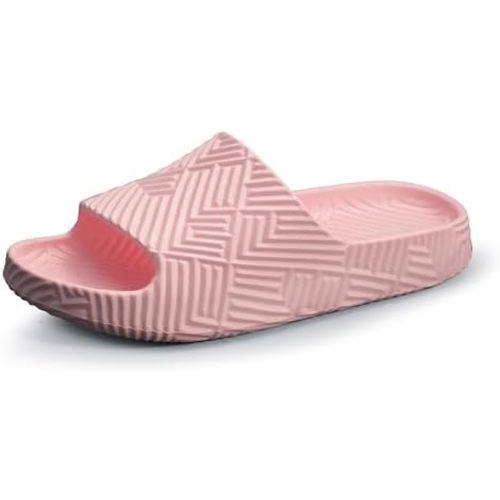Weweya Slides for Women and Men - Bathroom Shower Shoes - Non Slip House Slippers - Lightweight Beach Sandals