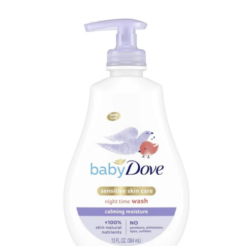 Baby Dove Sensitive Humedad Calmante Gel de Baño Líquido para Recién Nacidos Manzanilla Hipoalergénica, 13 oz