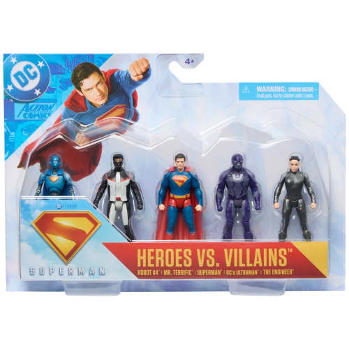 DC Comics Superman 3-Inch Action Figure 5-Pack with Heroes and Villains