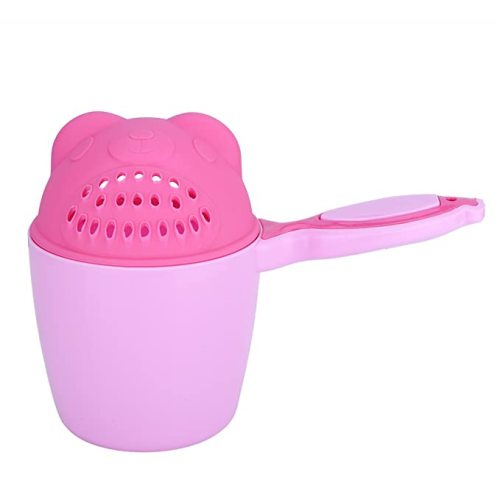 Hztyyier Baby Shampoo Rinse Cup Waterfall Rinser Bath Cup Kid Wash Hair Bathing Flusher Protection Eye for Kids(Pink)