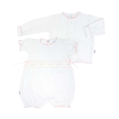 Paty Knit Bubble with Cardigan Gift Set, Swiss Floral #GS184SWF