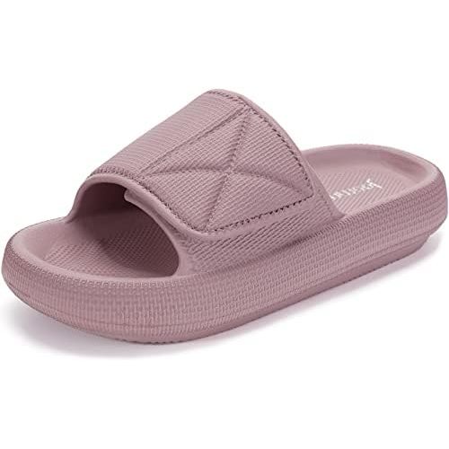 Joomra Slides for Women and Men Recovery Pillow Slippers Diabetic Sandals | Adjustable Strap | Dual Cushioned Thick Sole