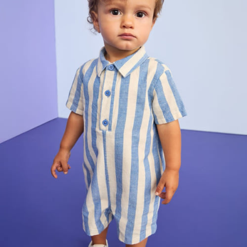Baby Linen Romper