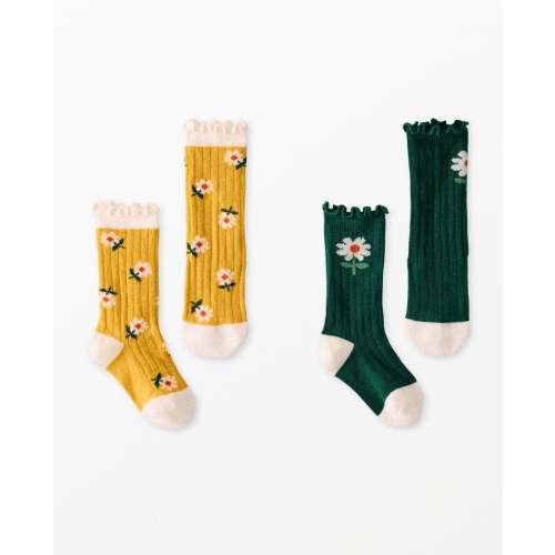 2-Pack Baby Knee-High Ruffle Socks | Hanna Andersson