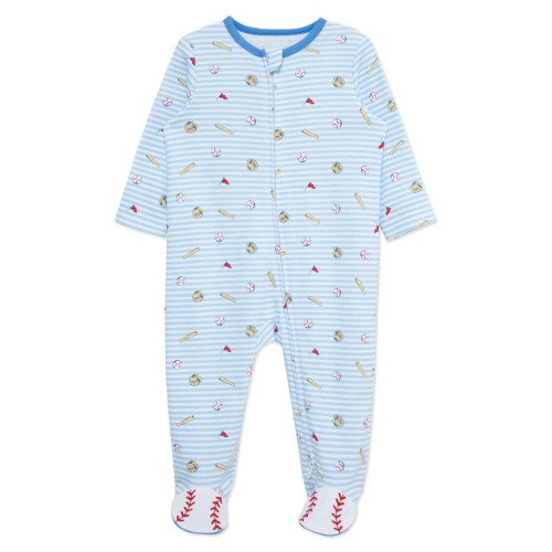 Little Me Home Run Print Cotton Footie | Nordstromrack