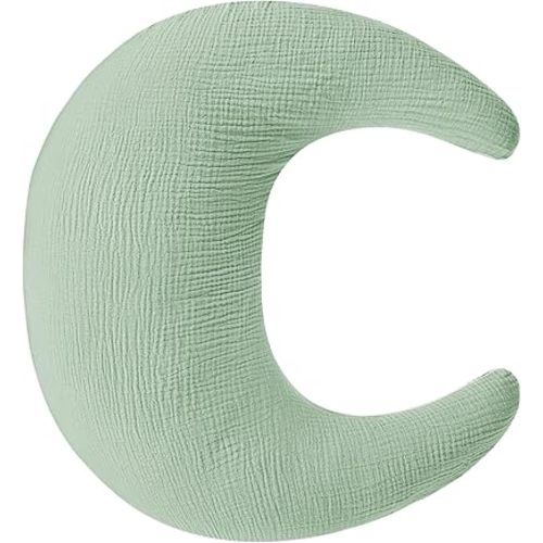 SWESEN Nursing Pillow Cover, Soft Removable Cover for Breastfeeding Pillows, Pillow Slipcover for Baby Boys and Girls, Comfortable & Breathable, Green, Washable (Only Cover)