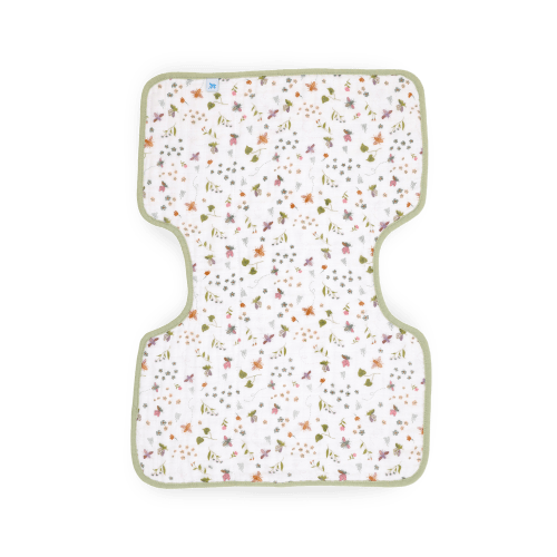 Cotton Muslin Burp Cloth - Garden Bees