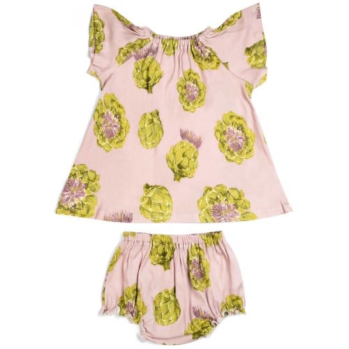 Artichoke Organic Cotton Dress & Bloomer Set