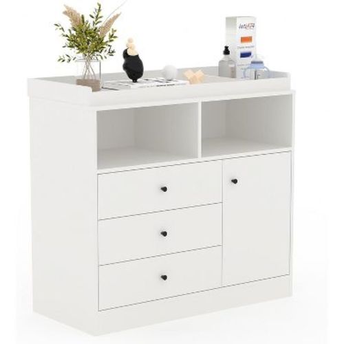 Baby Dresser with Changing Table Top, Wooden Diaper Changing Station with 3 Drawers