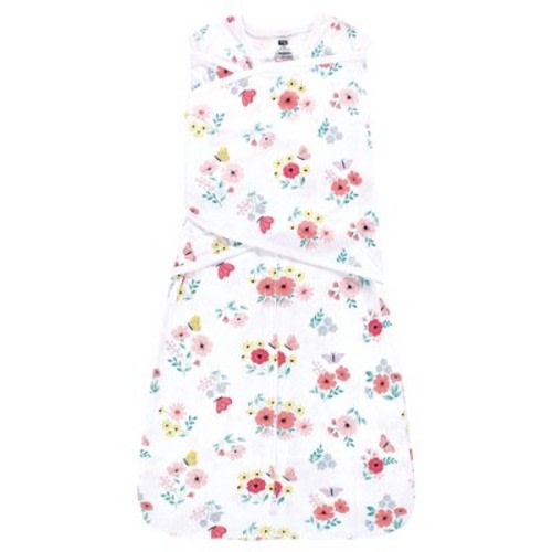 Hudson Baby Infant Girl Convertible Swaddle Sleep Sack, Butterfly Floral, 3-9 Months