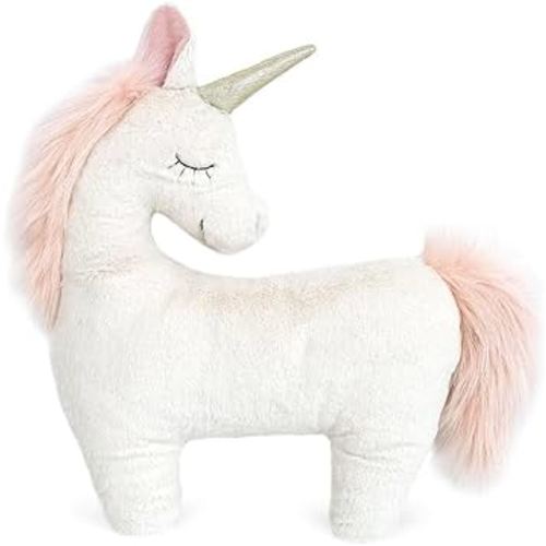 MON AMI Dreamy Unicorn Accent Décor Pillow – 13x12”, Soft Plush Stuffed Animal Hugging Pillow, Decorative Unicorn Pillows for Girls Kids Bedroom,