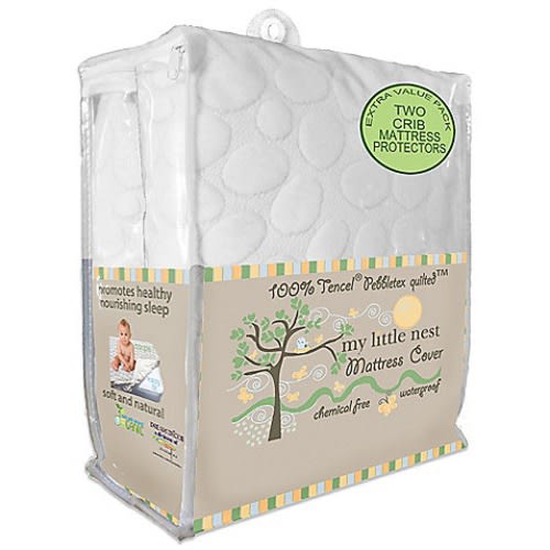 My Little Nest Waterproof Tencel Lyocell Pebbletex Crib Mattress Pad Covers