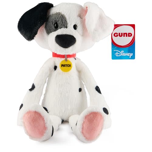 GUND Disney Official Patch Toothpick Plush, 101 Dalmatians, Puppy Stuffed Animal for Ages 1 and Up, White, 15”