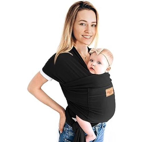 Baby Wrap Carrier - Premium Cotton Sling for Newborns to Toddlers - Hands-Free, Soothing Wrap with Front Pocket for Essentials - One Size Fits All - by Max&So