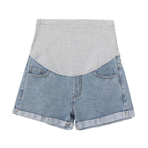 Odeerbi Maternity Jean Shorts for Women 2025 Summer Shorts Pregnant Denim Holes Pants Stretch Belly Clothes Blue