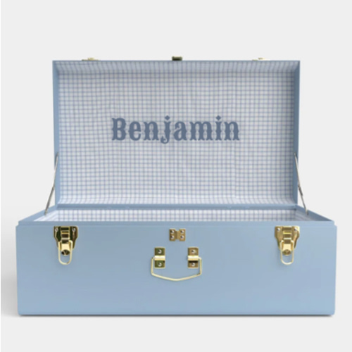 Grand Classic Trunk - Light Blue - Picnic in Blue / Embroidery