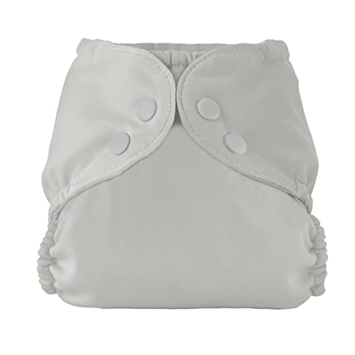 Esembly Cloth Diaper Outer, Swim Diaper, Waterproof Cloth Diaper Cover, Leak-Proof and Breathable Layer Over Prefolds, Flats or Fitteds, Reusable Diaper with Snap Closure - Size 2 (18-35lbs), Dove