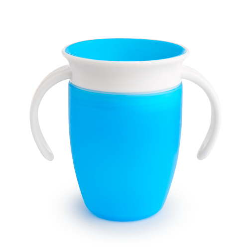 Munchkin Miracle 360 Spoutless Trainer Sippy Cup, 7 oz, Blue, Unisex