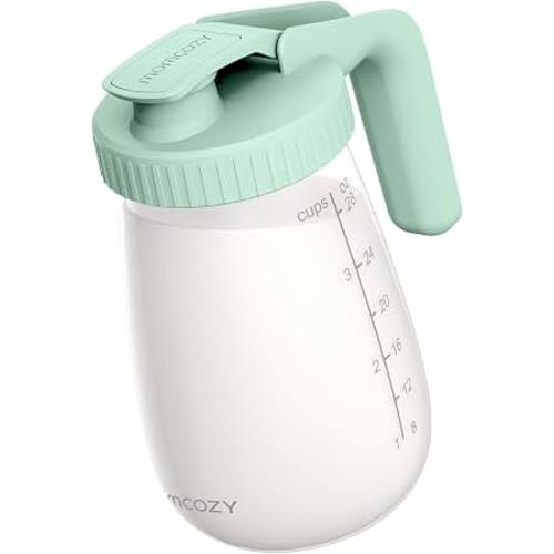 Amazon.com: Momcozy Breast Milk Pitcher, Glass Storage Container Wide Mouth, 32oz Green | Heat-resistant Glass, No Leak Sealing, Breastmilk Fridge Storage, Baby Formula Pitcher, Easy Clean, Multipurpose Use
