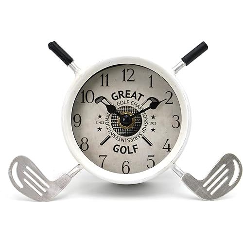 Golf Gifts for Men Dad Women Brother Bosses Golf Clubs Desk Clock Cool Desk Accessories for Coworkers Golfer Fans Souvenir Novelty Event Golf Office Decor Golfer Gadgets Unique Funny Stuff